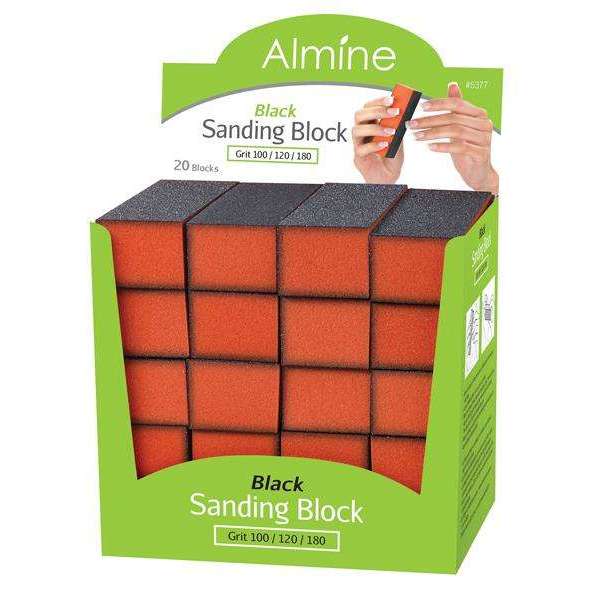 Almine Black Sanding Block Grit 100/120/180 - petrasbesutyclub